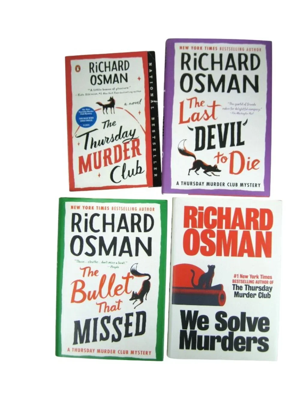 Richard Osman Mystery Book Lot Of 4 Titles 3 Hardcover 1 Paperback Summer Reads